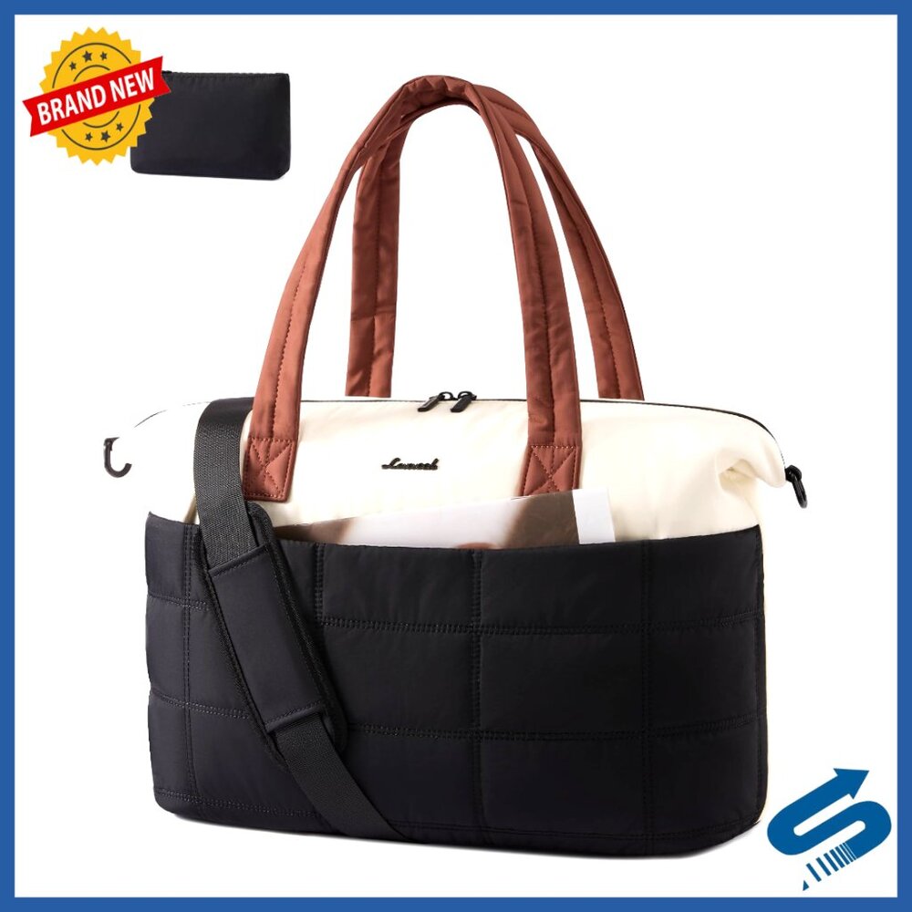 36l Puffer Gym Bag With Laptop Compartment, Waterproof, Tsa Carry-On,